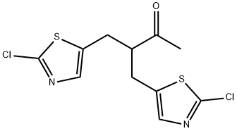 4-(2-CHLORO-1,3-THIAZOL-5-YL)-3-[(2-CHLORO-1,3-THIAZOL-5-YL)METHYL]-2-BUTANONE 结构式