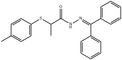 N'-(DIPHENYLMETHYLENE)-2-[(4-METHYLPHENYL)SULFANYL]PROPANOHYDRAZIDE 结构式