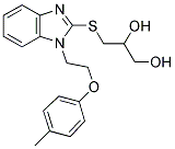 3-((1-[2-(4-METHYLPHENOXY)ETHYL]-1H-BENZIMIDAZOL-2-YL)THIO)PROPANE-1,2-DIOL 结构式