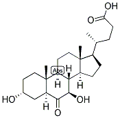 5A-胆烷酸-3A,7B二醇-6-酮 结构式