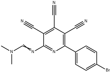 N'-[6-(4-BROMOPHENYL)-3,4,5-TRICYANO-2-PYRIDINYL]-N,N-DIMETHYLIMINOFORMAMIDE