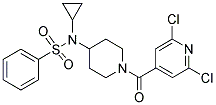 4-[CYCLOPROPYL(PHENYLSULPHONYL)AMINO]-1-[(2,6-DICHLOROPYRIDIN-4-YL)CARBONYL]PIPERIDINE 结构式