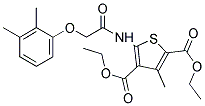 DIETHYL 5-(2-(2,3-DIMETHYLPHENOXY)ACETAMIDO)-3-METHYLTHIOPHENE-2,4-DICARBOXYLATE 结构式