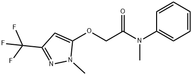 N-METHYL-2-([1-METHYL-3-(TRIFLUOROMETHYL)-1H-PYRAZOL-5-YL]OXY)-N-PHENYLACETAMIDE 结构式