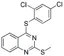 2,4-DICHLOROPHENYL 2-(METHYLSULFANYL)-4-QUINAZOLINYL SULFIDE 结构式