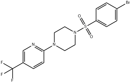 1-[(4-BROMOPHENYL)SULFONYL]-4-[5-(TRIFLUOROMETHYL)-2-PYRIDINYL]PIPERAZINE 结构式