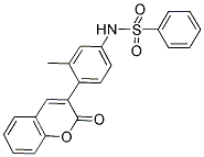 N-[3-METHYL-4-(2-OXO-2H-CHROMEN-3-YL)PHENYL]BENZENESULFONAMIDE 结构式