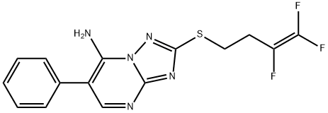 6-PHENYL-2-[(3,4,4-TRIFLUORO-3-BUTENYL)SULFANYL][1,2,4]TRIAZOLO[1,5-A]PYRIMIDIN-7-AMINE 结构式