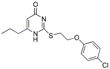 2-([2-(4-CHLOROPHENOXY)ETHYL]THIO)-6-PROPYLPYRIMIDIN-4(1H)-ONE 结构式