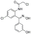 2-CHLORO-N-(4-CHLORO-2-[(HYDROXYIMINO)(3-HYDROXYPHENYL)METHYL]PHENYL)ACETAMIDE 结构式