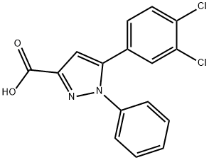 5-(3,4-DICHLOROPHENYL)-1-PHENYL-1H-PYRAZOLE-3-CARBOXYLIC ACID 结构式