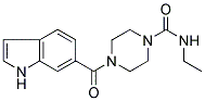 N-ETHYL-4-[((1H)-INDOL-6-YL)CARBONYL]PIPERAZINE-1-CARBOXAMIDE 结构式