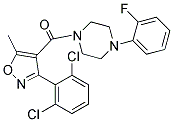 3-(2,6-DICHLOROPHENYL)-5-METHYLISOXAZOL-4-YL 4-(2-FLUOROPHENYL)PIPERAZINYL KETONE 结构式