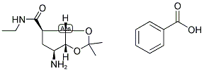 (3AS,4R,6S,6AR)-(+)-6-AMINO-N-ETHYLTETRAHYDRO-2,2-DIMETHYL-4H-CYCLOPENTA-1,3-DIOXOLE-4-CARBOXAMIDE, BENZOATE SALT 结构式
