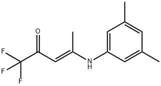 (E)-4-(3,5-DIMETHYLANILINO)-1,1,1-TRIFLUORO-3-PENTEN-2-ONE 结构式