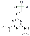 N,N'-DIISOPROPYL-6-(2,2,2-TRICHLOROETHOXY)-1,3,5-TRIAZINE-2,4-DIAMINE 结构式