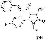 5-(4-FLUOROPHENYL)-3-HYDROXY-1-(2-HYDROXYETHYL)-4-[(2E)-3-PHENYLPROP-2-ENOYL]-1,5-DIHYDRO-2H-PYRROL-2-ONE 结构式