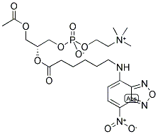 1-ACYL-2-[6-[(7-NITRO-2-1,3-BENZOXADIAZOL-4-YL)AMINO]CAPROYL]-SN-GLYCERO-3-PHOSPHOCHOLINE 结构式