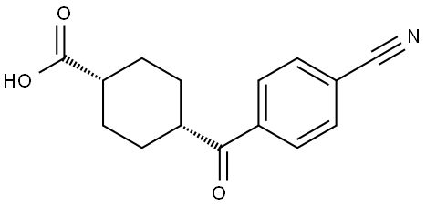cis-4-(4-Cyanobenzoyl)cyclohexane-1-carboxylic acid 结构式