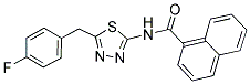 N-[5-(4-FLUOROBENZYL)-1,3,4-THIADIAZOL-2-YL]-1-NAPHTHAMIDE 结构式