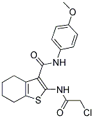 2-[(CHLOROACETYL)AMINO]-N-(4-METHOXYPHENYL)-4,5,6,7-TETRAHYDRO-1-BENZOTHIOPHENE-3-CARBOXAMIDE 结构式