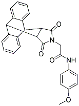 2-[16,18-Dioxo-17-azapentacyclo[6.6.5.0(2,7).0(9,14).0(15,19)]nonadeca-2(7),3,5,9(14),10,12-hexaen-17-yl]-N-(4-methoxyphenyl)acetamide 结构式