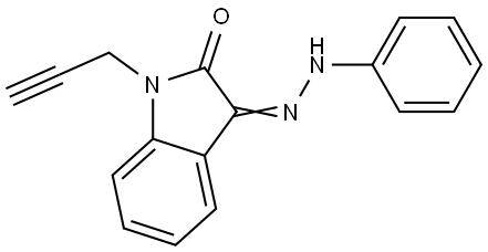1-(2-Propynyl)-1H-indole-2,3-dione 3-(N-phenylhydrazone) 结构式