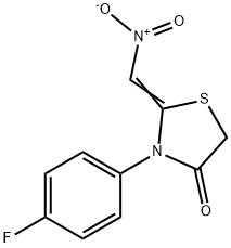 3-(4-FLUOROPHENYL)-2-(NITROMETHYLENE)-1,3-THIAZOLAN-4-ONE 结构式