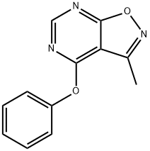 3-METHYL-4-PHENOXYISOXAZOLO[5,4-D]PYRIMIDINE 结构式