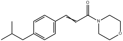 3-(4-ISOBUTYLPHENYL)-1-MORPHOLINO-2-PROPEN-1-ONE 结构式