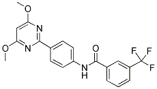 N-[4-(4,6-Dimethoxypyrimidin-2-yl)phenyl]-3-(trifluoromethyl)benzamide 结构式