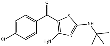 [4-AMINO-2-(TERT-BUTYLAMINO)-1,3-THIAZOL-5-YL](4-CHLOROPHENYL)METHANONE 结构式