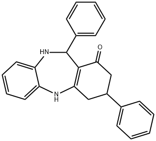 3,11-DIPHENYL-2,3,4,5,10,11-HEXAHYDRO-1H-DIBENZO[B,E][1,4]DIAZEPIN-1-ONE 结构式