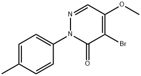 4-BROMO-5-METHOXY-2-(4-METHYLPHENYL)-3(2H)-PYRIDAZINONE 结构式