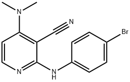 2-(4-BROMOANILINO)-4-(DIMETHYLAMINO)NICOTINONITRILE 结构式