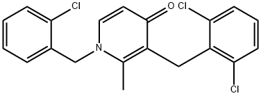 1-(2-CHLOROBENZYL)-3-(2,6-DICHLOROBENZYL)-2-METHYL-4(1H)-PYRIDINONE 结构式