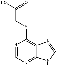(9H-嘌呤-6-基硫基)-乙酸 结构式