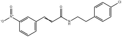 N-(4-CHLOROPHENETHYL)-3-(3-NITROPHENYL)ACRYLAMIDE 结构式