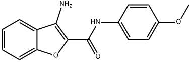 3-氨基-N-(4-甲氧基苯基)苯并呋喃-2-甲酰胺 结构式
