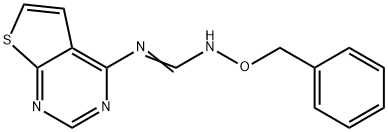 N'-(BENZYLOXY)-N-THIENO[2,3-D]PYRIMIDIN-4-YLIMINOFORMAMIDE 结构式