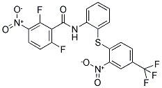 2,6-DIFLUORO-3-NITRO-N-(2-([2-NITRO-4-(TRIFLUOROMETHYL)PHENYL]THIO)PHENYL)BENZAMIDE 结构式