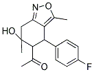 1-[4-(4-FLUOROPHENYL)-6-HYDROXY-3,6-DIMETHYL-4,5,6,7-TETRAHYDRO-2,1-BENZISOXAZOL-5-YL]ETHANONE 结构式