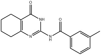 3-METHYL-N-(4-OXO-3,4,5,6,7,8-HEXAHYDRO-2-QUINAZOLINYL)BENZENECARBOXAMIDE 结构式