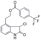 2-(3-CHLORO-2-OXO-2,3-DIHYDRO-1H-INDOL-4-YL)ETHYL 4-(TRIFLUOROMETHYL)BENZOATE 结构式