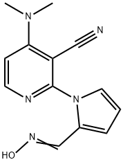 4-(DIMETHYLAMINO)-2-(2-[(HYDROXYIMINO)METHYL]-1H-PYRROL-1-YL)NICOTINONITRILE 结构式