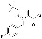 3-TERT-BUTYL-1-(4-FLUOROBENZYL)-1H-PYRAZOLE-5-CARBONYL CHLORIDE 结构式