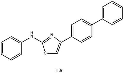 PHENYL(4-(4-PHENYLPHENYL)(2,5-THIAZOLYL))AMINE, HYDROBROMIDE 结构式