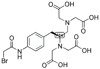 (S)-1-(P-BROMOACETAMIDOBENZYL)ETHYLENEDIAMINETETRAACETIC ACID 结构式