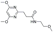 3-(4,6-DIMETHOXYPYRIMIDIN-2-YL)-N-(2-METHOXYETHYL)PROPANAMIDE 结构式