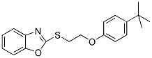 2-([2-(4-TERT-BUTYLPHENOXY)ETHYL]THIO)-1,3-BENZOXAZOLE 结构式